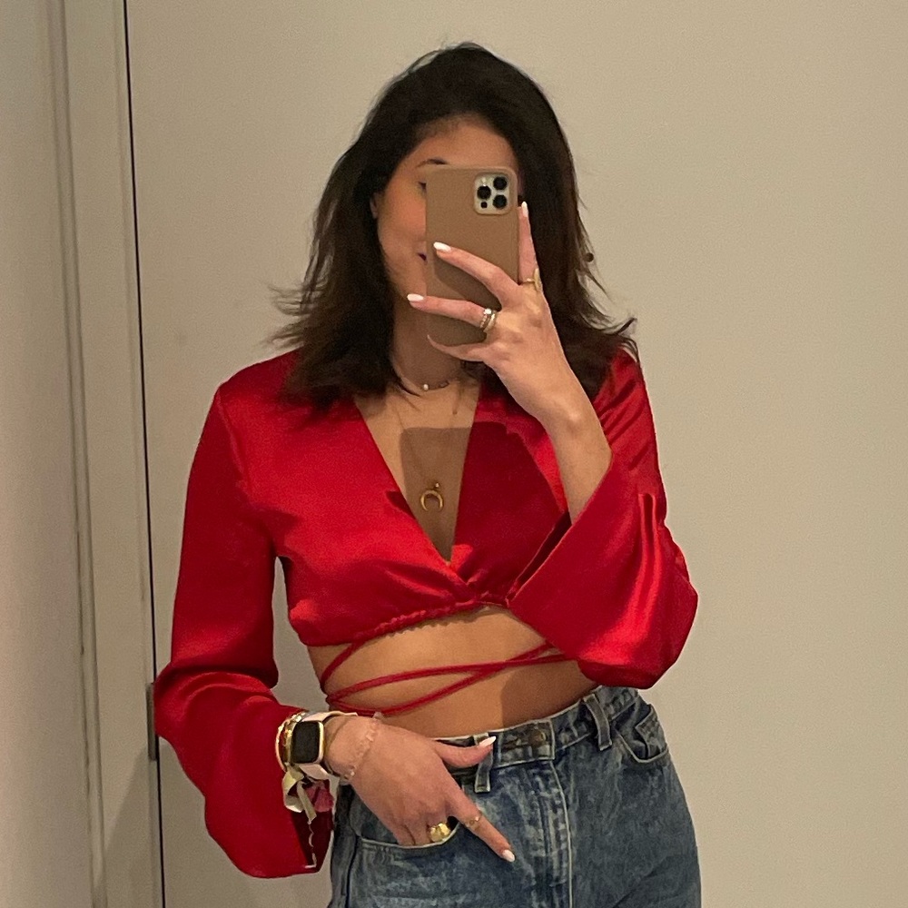Dynamite Red Blouse Top